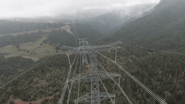 Drones y líneas eléctricas