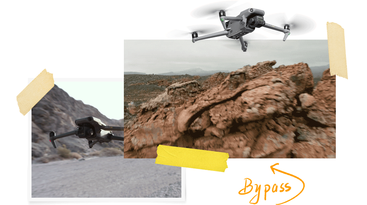 Movimiento de cámara drone