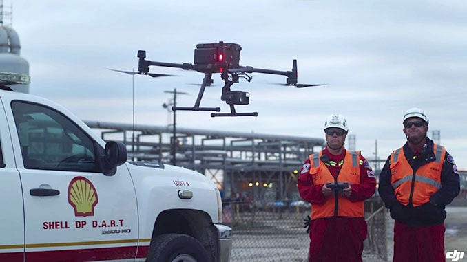 drones fotogrametría estación de petróleo
