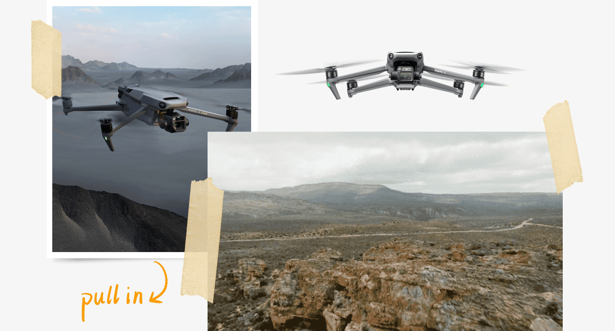 Movimiento de cámara drone