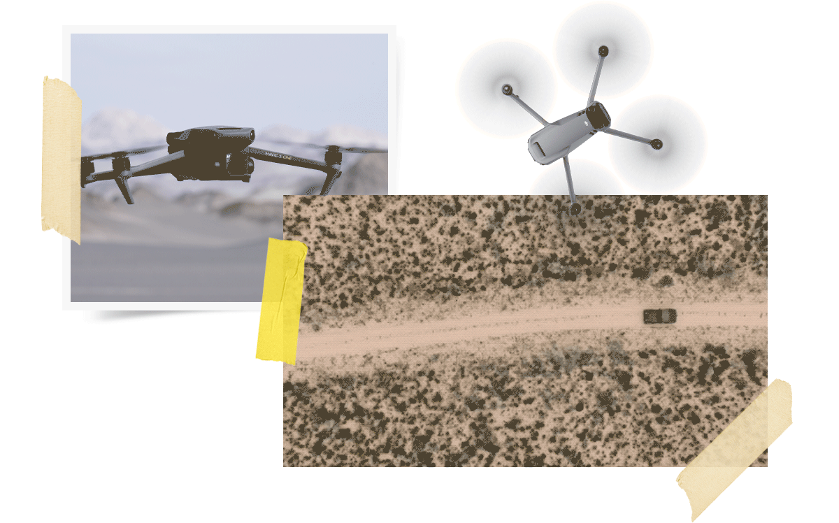 Movimiento de cámara drone