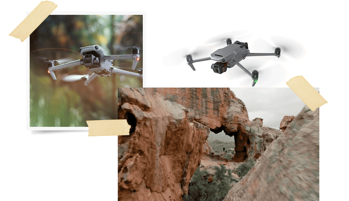 Movimiento de cámara drone