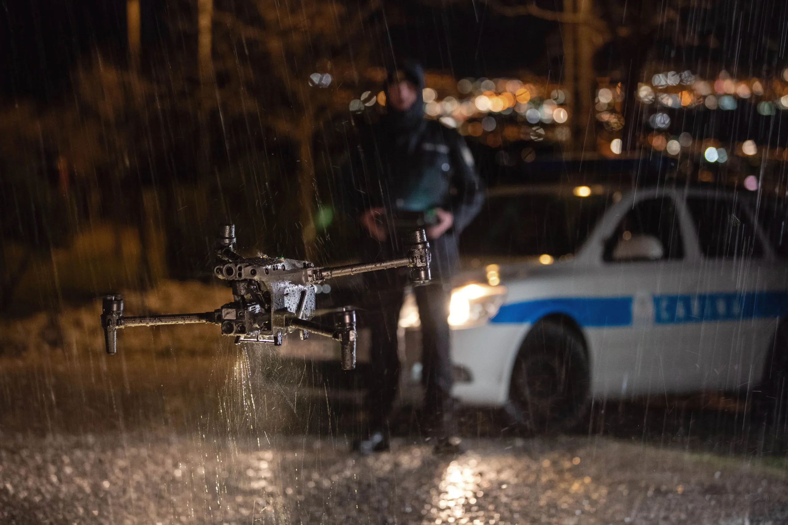 Dron Matrice 30 en uso por Policía