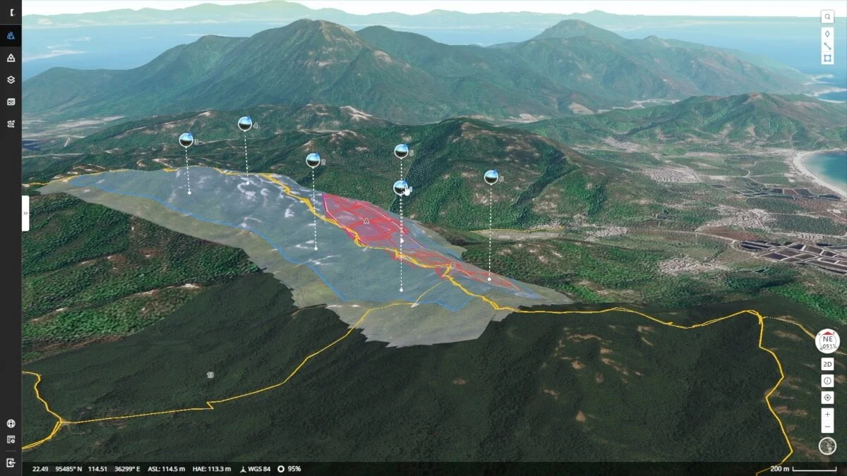 Pantalla del DJI FlightHub 2