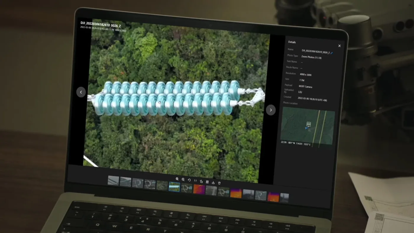Pantalla de la interfaz del DJI FlightHub 2