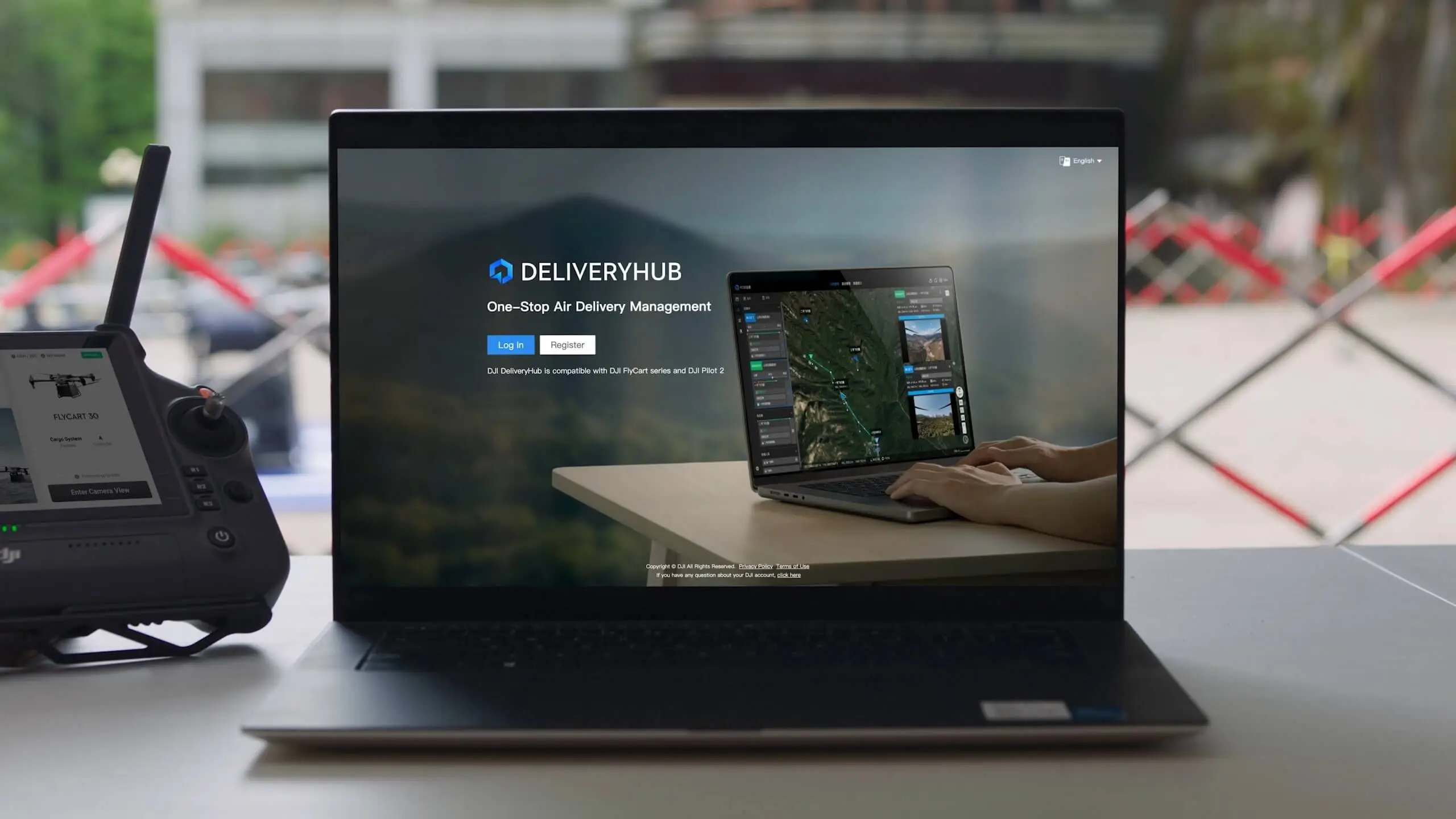 interfaz de DJI Delivery Hub