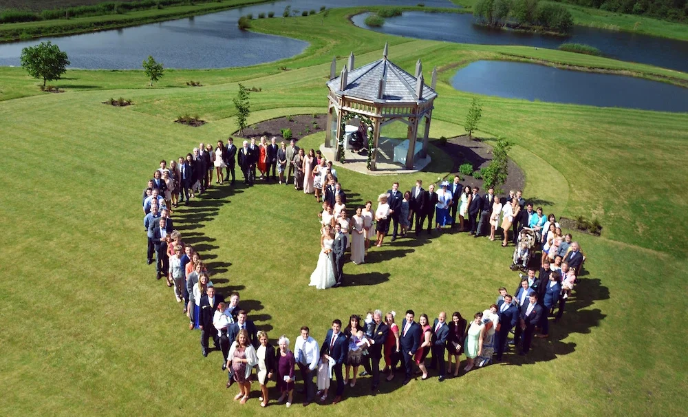 Toma de un Dron en una boda