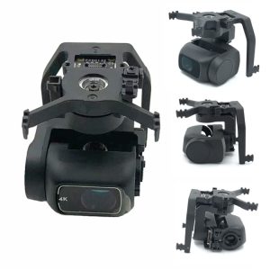 Gimbal o cardán de repuesto para dron con cámara 4K, mostrado en distintos ángulos