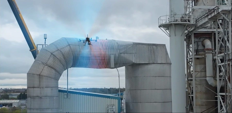 M350 haciendo una inspeccion en una planta de energía