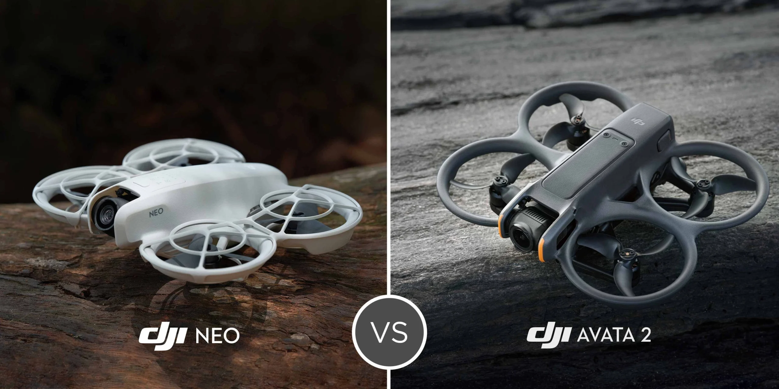 Imagen de los los modelos DJI Neo y el DJI Avata 2