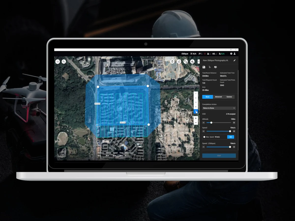 Modelo DJI en computadora