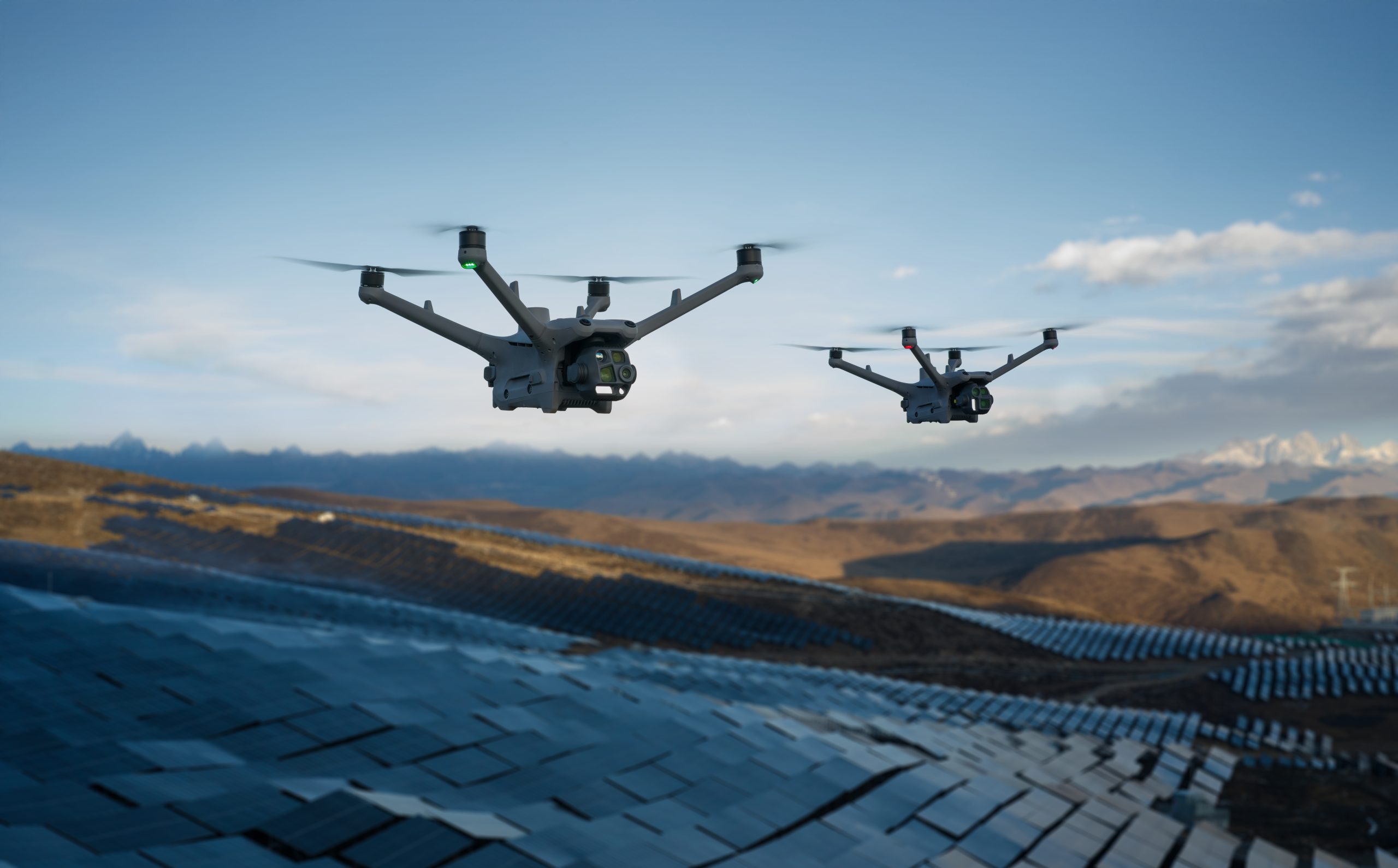 Dual Drone in Solar Parks Matrice 4D series